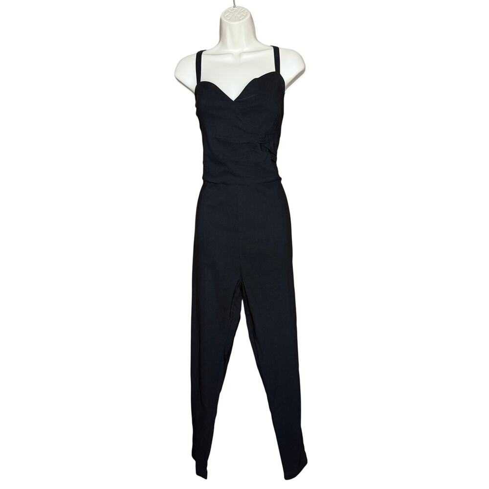 Unique Vintage Black Stretch Jumpsuit 1X NWOT